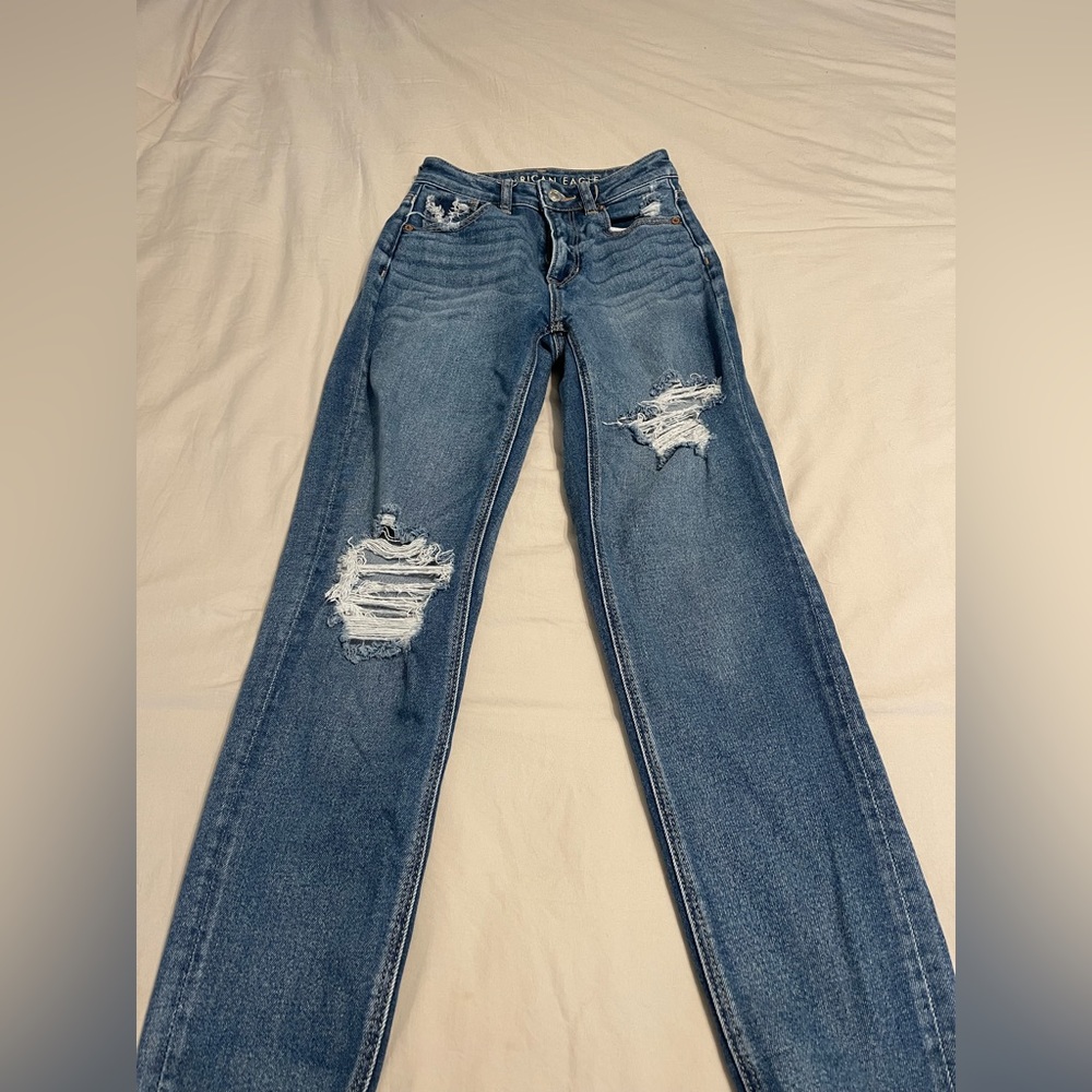 American Eagle mom straight jeans
